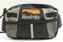【中古】MONTES ウエストポーチ -- ウエストポーチ MONTES -- グレー 灰 オレンジ 橙 ロゴ