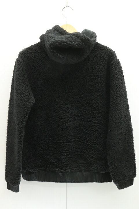 【中古】DELUXE パーカー 40 ハーフジップボアパーカー DELUXE 40 黒 ブラック ボア