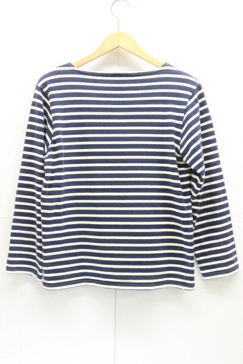 【中古】ORCIVAL メンズカットソー -- バスクシャツ ORCIVAL -- 白 ホワイト 紺 ネイビー ボーダー