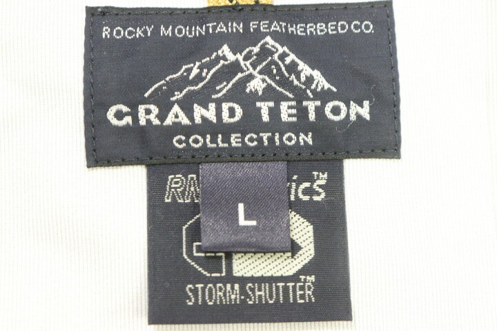 【中古】Rocky Mountain FeatherBed メンズコート L GRAND TETON JACKSON PARKA レインコート Rocky Mountain FeatherBed L 青 ブルー 無地