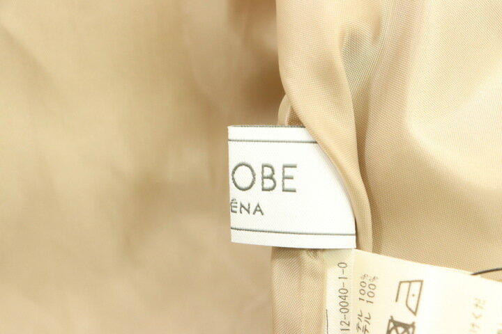 【中古】IENA SLOBE レディースシャツワンピース F ビンテージサテンフロントボタンプリーツワンピース IENA SLOBE F ベージュ 肌色