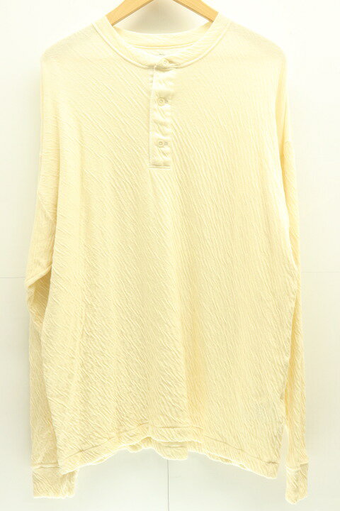 Phlannel メンズカットソー 4 Henley Neck Long Sleeve Shirt Phlannel 4 アイボリー