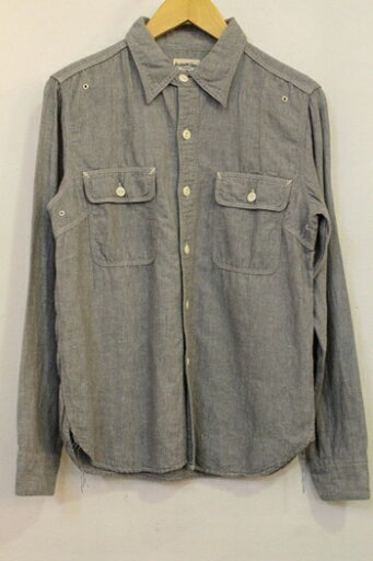【中古】 PHERROW'S メンズ長袖シャツ 14 PHERROW'S/ラウンドヨークワークシャツ/14/ライトグレー 【中古】 PHERROW'S メンズ長袖シャツ 14 PHERROW'S/ラウンドヨークワークシャツ/14/ライトグレー