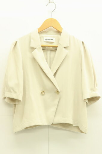 【中古】Lily Brown レディースジャケット F 23ss ヴィンテージ釦ハーフスリーブジャケット Lily Brown F ベージュ 肌色 無地 【中古】Lily Brown レディースジャケット F 23ss ヴィンテージ釦ハーフスリーブジャケット Lily Brown F ベージュ 肌色 無地
