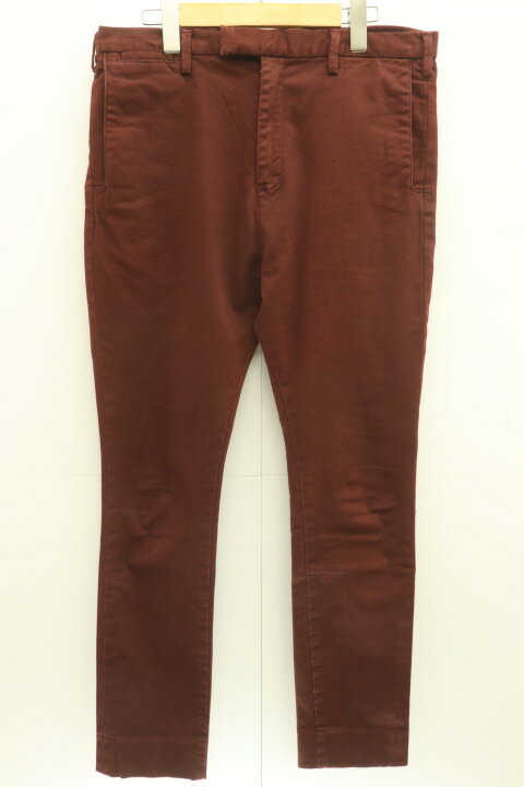 【中古】REMI RELIEF メンズパンツ L ストレッチ パンツ REMI RELIEF L ボルドー 赤紫 無地