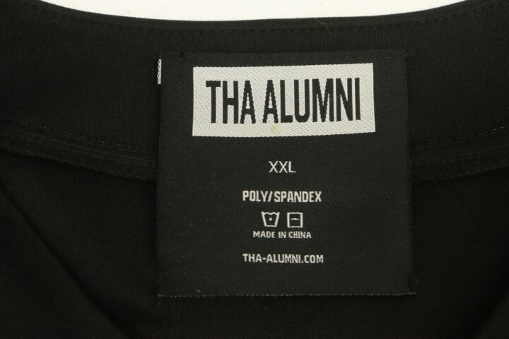 【中古】THA ALUMNI メンズ半袖シャツ XXL AUTHENTIC BASEBALL JERSEY THA ALUMNI XXL 黒 ブラック 黄 イエロー 刺繍 KID INK サイン入り