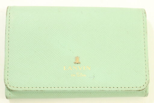 【中古】 LANVIN en Bleu レディースカードケース -- カードケース LANVIN en Bleu -- 緑 グリーン ロゴ 【中古】 LANVIN en Bleu レディースカードケース -- カードケース LANVIN en Bleu -- 緑 グリーン ロゴ