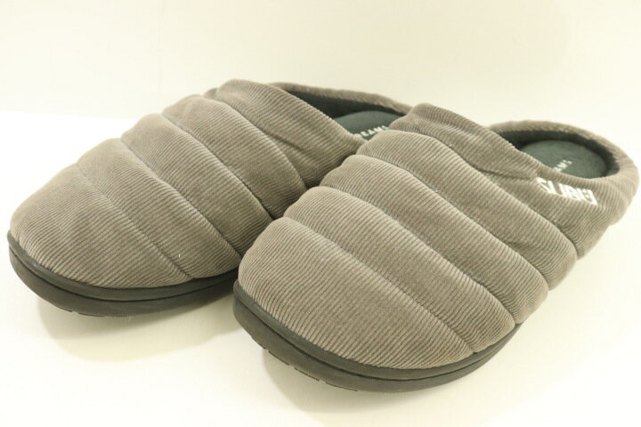 【中古】 SUBU BEAMS メンズサンダル -- コーデュロイ サンダル SUBU BEAMS -- グレー 灰 無地