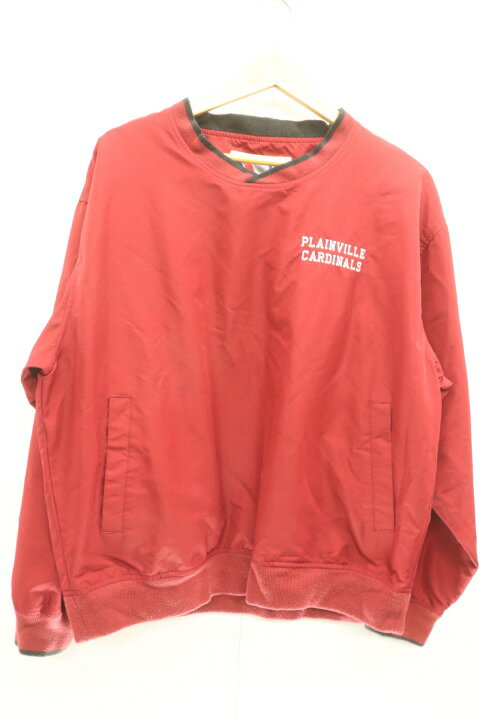 Hawaiian - 【中古】 Russell Athletic メンズジャージ トラックジャケット M ナイロンプルオーバー Russell Athletic M 赤 レッド ロゴ