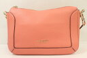 【中古】 kate spade レディースショルダーバッグ -- クラッシュ ぺブル レザー ミディアム クロスボディ kate spade -- ピンク 桃 ロゴ