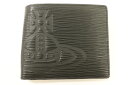 【中古】 Vivienne Westwood レディース財布 -- FLOW 二つ折り財布 Vivienne Westwood -- 黒 ブラック ロゴ