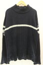 【中古】 NAUTICA メンズニット セーター XL ハイネックニット NAUTICA XL 紺 ネイビー ロゴ(4)