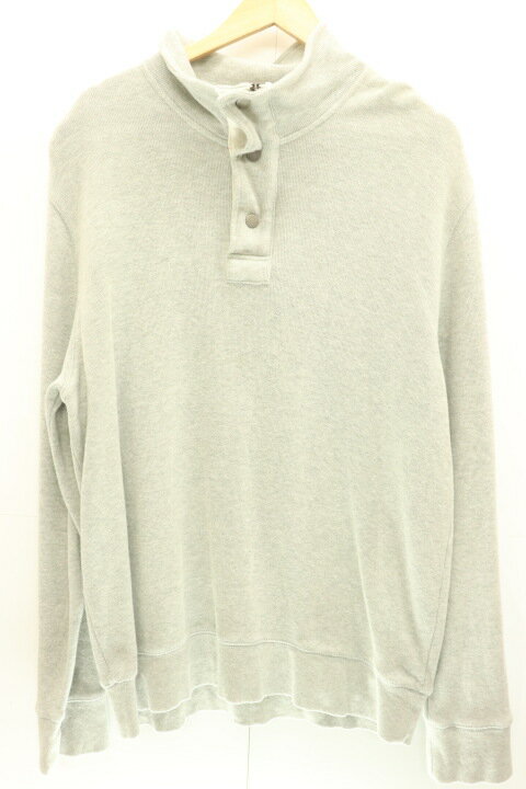 Sweat - 【中古】 TOMMY HILFIGER メンズスウェット L ハーフジップスウェット TOMMY HILFIGER L ライトグレー 無地