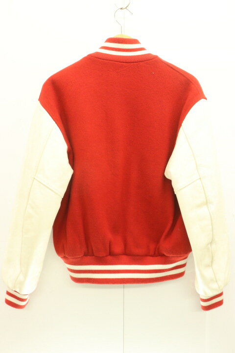 【中古】 EMPIRE メンズスタジャン L スタジャン EMPIRE L 赤 レッド ワッペン