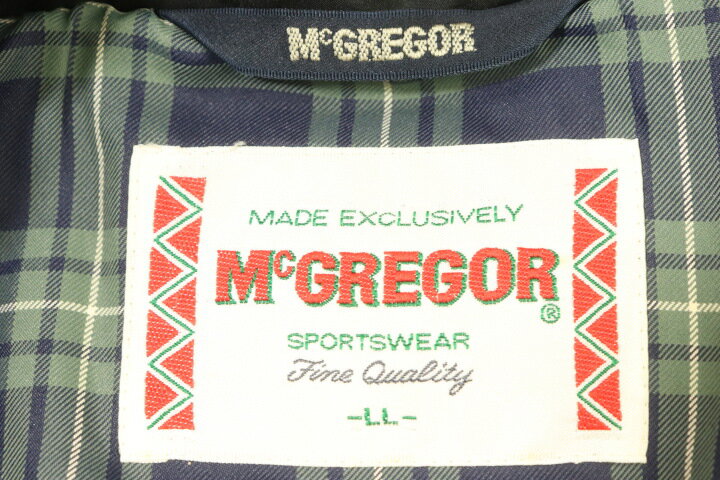 【中古】 McGREGOR メンズ中綿ジャケット XL ライナー付き 中綿ジャケット McGREGOR XL 紺 ネイビー ロゴ