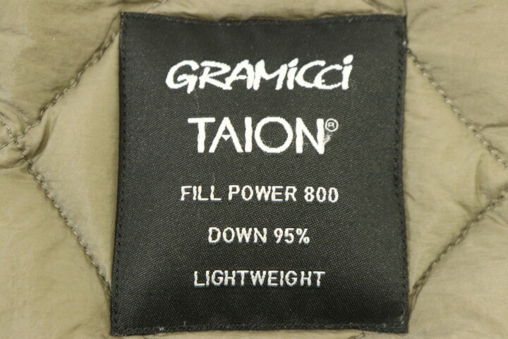 【中古】 GRAMICCI メンズマフラー -- DOWN SCARF GRAMICCI -- ベージュ 肌色 キルティング
