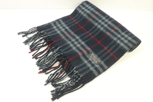 【中古】 BURBERRY LONDON レディースマフラー -- マフラー BURBERRY LONDON -- 紺 ネイビー 赤 レッド チェック 【中古】 BURBERRY LONDON レディースマフラー -- マフラー BURBERRY LONDON -- 紺 ネイビー 赤 レッド チェック
