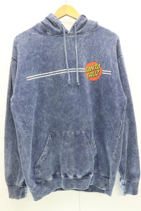 【中古】 Santa Cruz メンズパーカー S パーカー Santa Cruz x colortone S 紺 ネイビー バックプリント