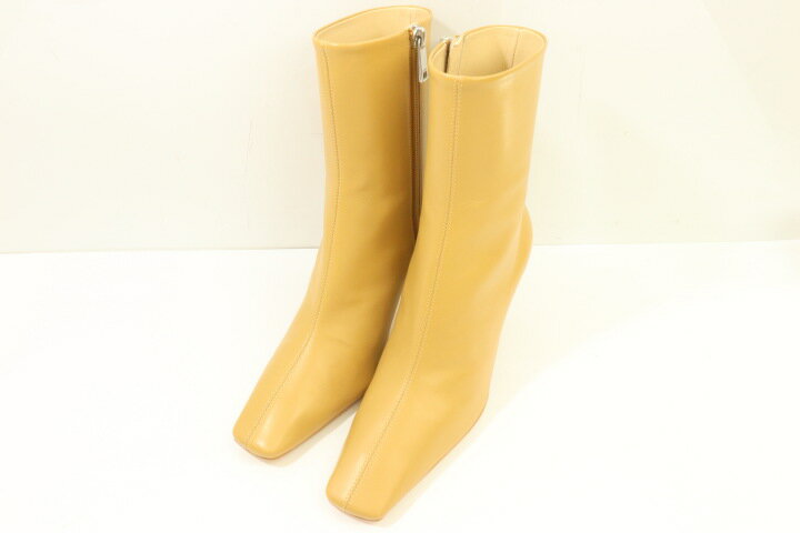 Rakuten - 【中古】 CLANE レディースブーツ 37 SQUARE SHORT BOOTS CLANE 37 キャメル おうどいろ 無地