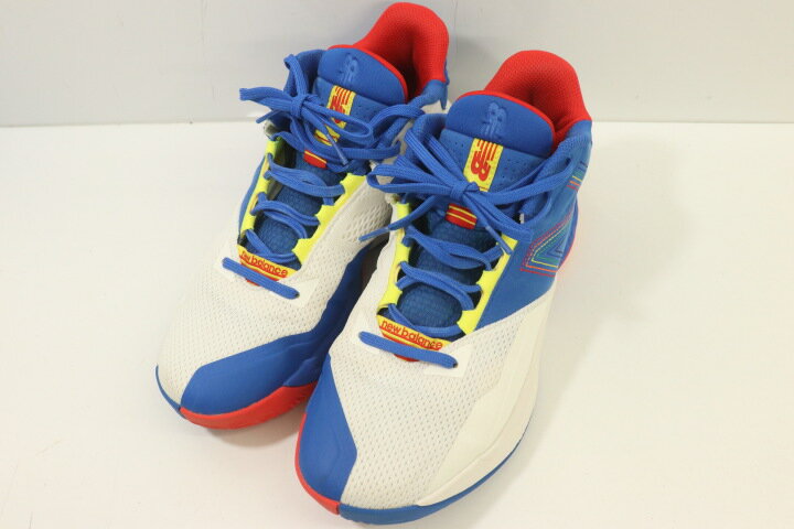 　商品状態説明 詳細説明 BB2WYRY4 NEW BALANCE 27.5cm 白 ホワイト 青 ブルー ロゴ 【状態ランク：C 使用感がありダメージが確認できる状態】 【状態備考】 両足のアウトソール、ミッドソール、左足アッパーのつま先...
