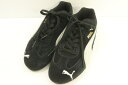 【中古】 PUMA レディーススニーカー 24.5cm SPEEDCAT PUMA 24.5cm 黒 ブラック ロゴ