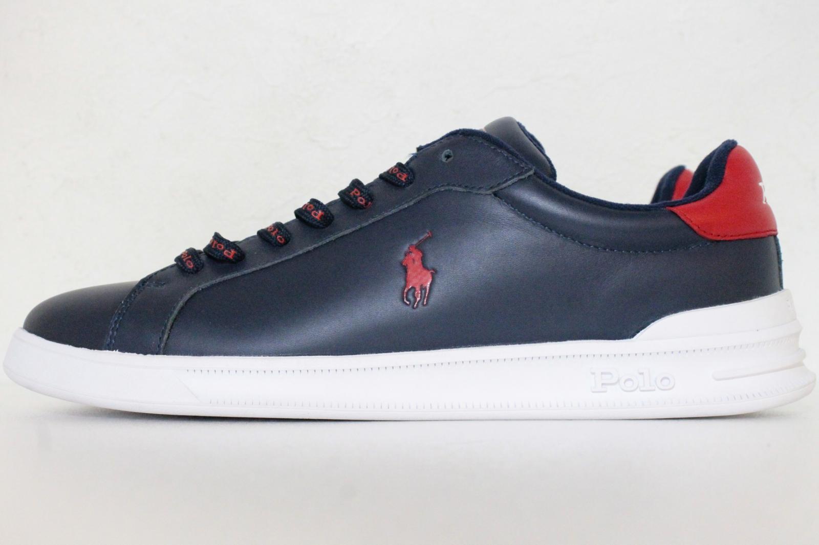 【中古】 Polo by Ralph Lauren メンズスニーカー US9 Polo by Ralph Lauren/ヘリテージコート/US9/紺 ネイビー