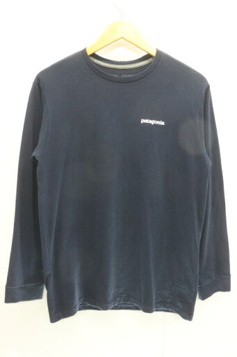 【中古】 patagonia メンズロンT S ロゴプリントクルーネックロングスリーブTシャツ patagonia S 紺 ネイビー 黄緑 イエローグリーン 【中古】 patagonia メンズロンT S ロゴプリントクルーネックロングスリーブTシャツ patagonia S 紺 ネイビー 黄緑 イエローグリーン