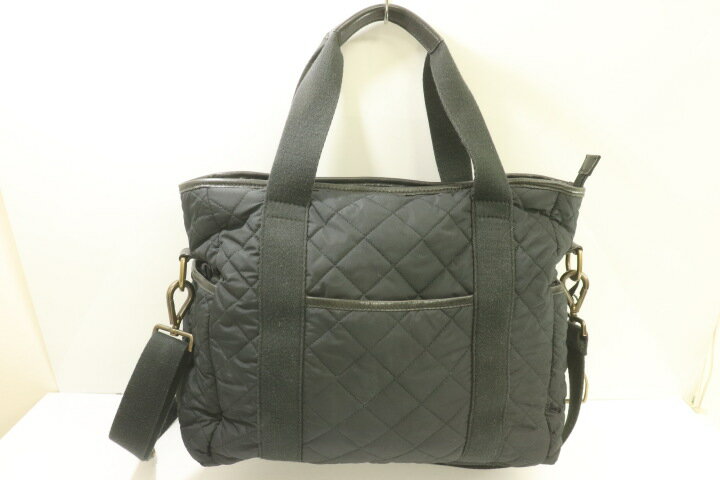 【中古】 POLO RALPH LAUREN レディーストートバッグ -- 2wayトートバッグ POLO RALPH LAUREN -- 紺 ネイビー キルティング