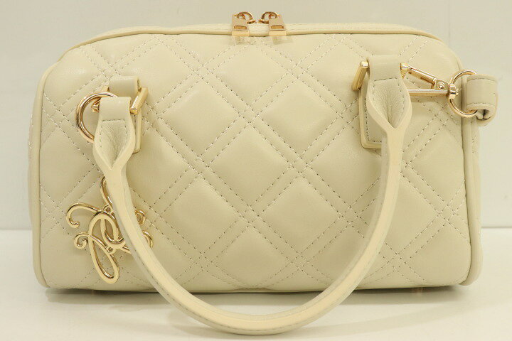 【中古】 RANDA レディースボストンバッグ -- キルティング2WAYボストンバッグ RANDA -- アイボリー 無地