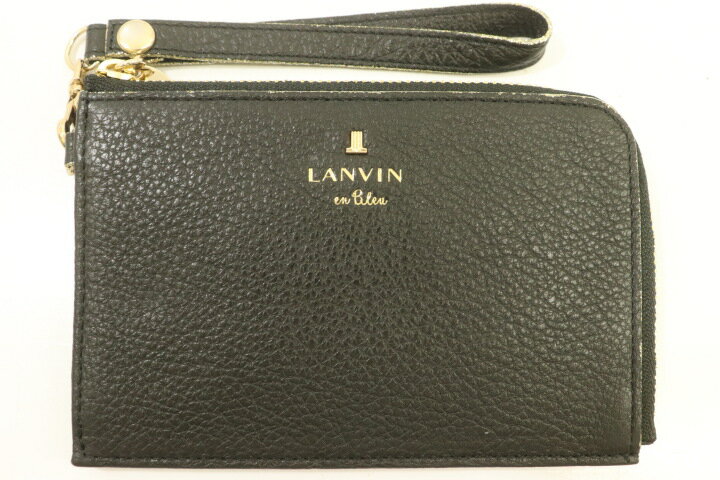 新品未使用　LANVIN クロコ調 長財布 ブラック leb00021_001.jpg