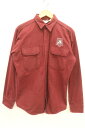 【中古】 FIVE BROTHER メンズネルシャツ M ネルシャツ FIVE BROTHER M 赤 レッド 無地(4)