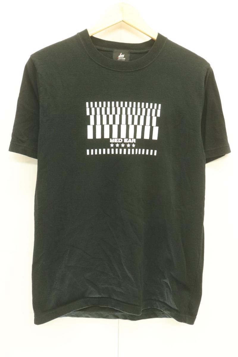 Rakuten - 【中古】 RED EAR メンズTシャツ L プリント シャツ RED EAR L 黒 ブラック プリント