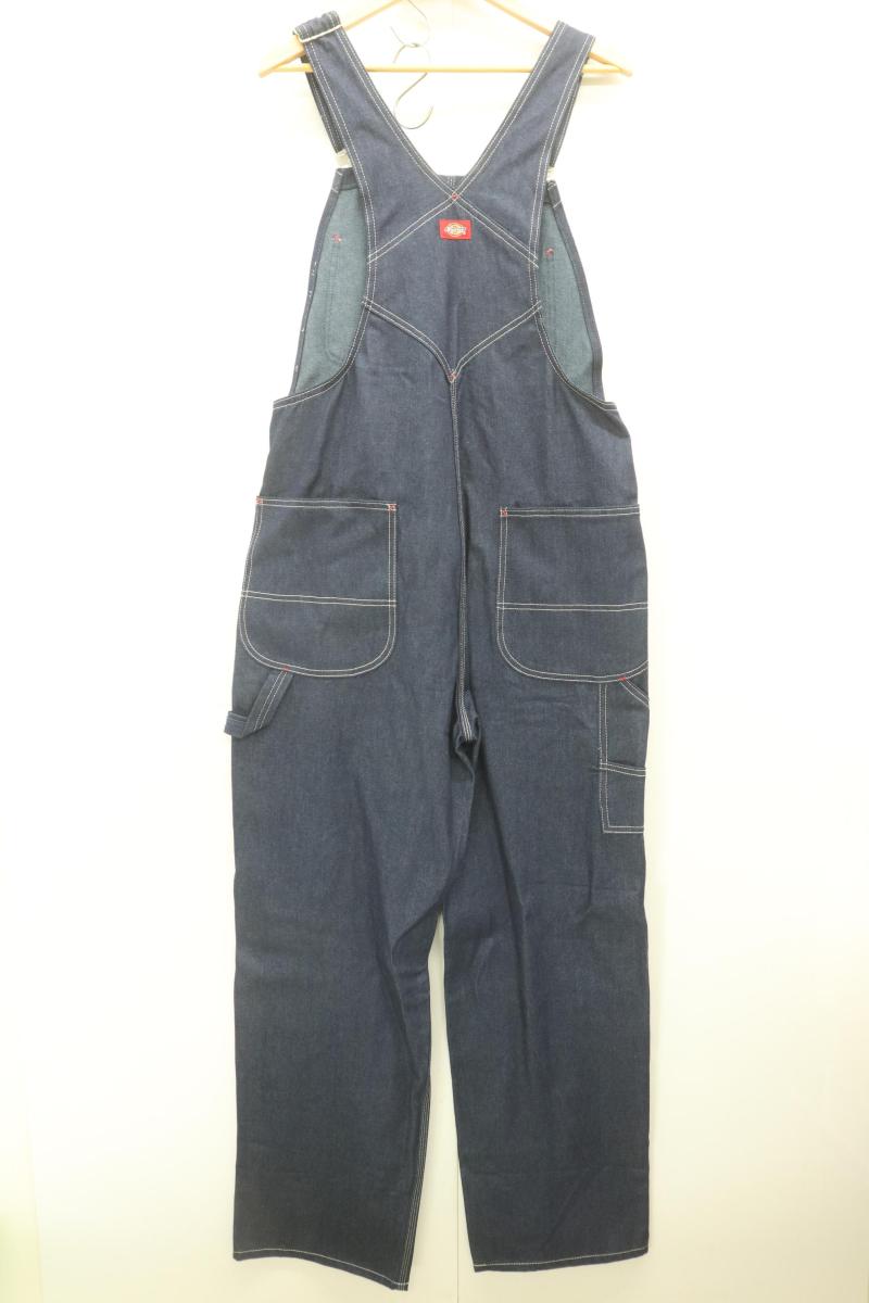 【中古】 Dickies メンズオーバーオール W32×L32 オーバーオール Dickies W32×L32 インディゴブルー 藍 ロゴ