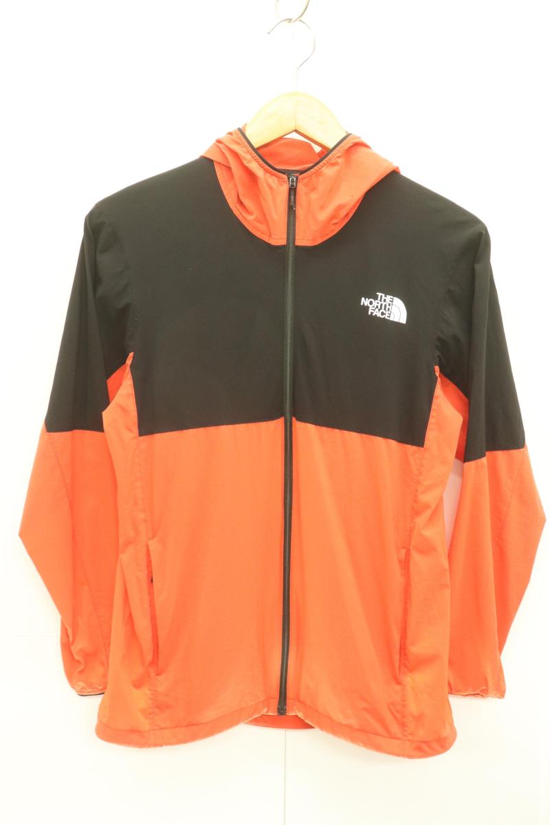 【中古】 THE NORTH FACE メンズマウンテンパーカー S Anytime Wind Hoodie THE NORTH FACE S 黒 ブラック 赤 レッド ロゴ