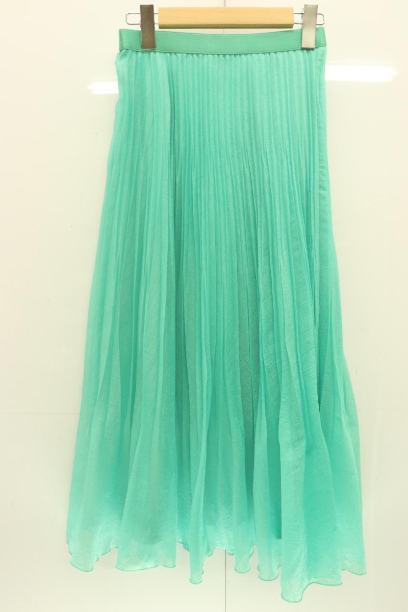 【中古】 ANAYI レディースロングスカート 36 ロングスカート ANAYI 36 緑 グリーン 無地(4)