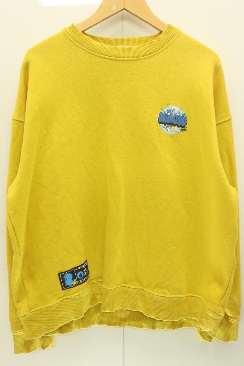 【中古】 9090 メンズスウェット L スウェット 9090 x POCHAMA L 黄 イエロー
