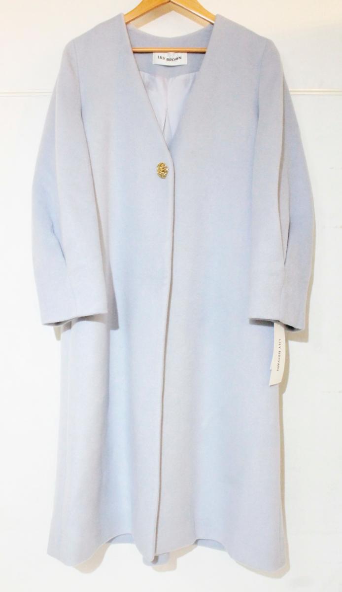 Rakuten - 【中古】 Lily Brown レディースコート 0 Lily Brown/コート/0/水色 アクアブルー/LWFC241009
