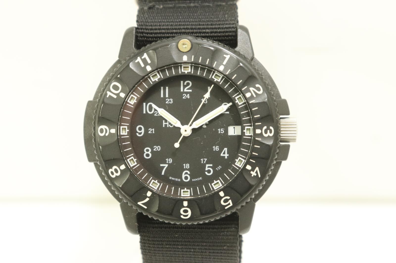 【中古】 traser メンズ腕時計 -- TYPE6 P6500 traser -- 黒 ブラック ロゴ