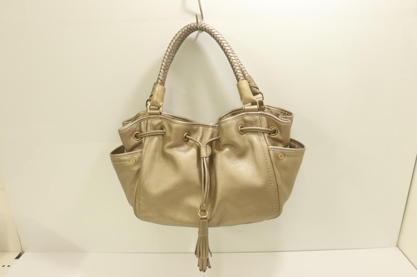 Cole Haan - 【中古】 COLE HAAN レディースハンドバッグ -- ハンドバッグ COLE HAAN -- ベージュ 肌色 タッセル