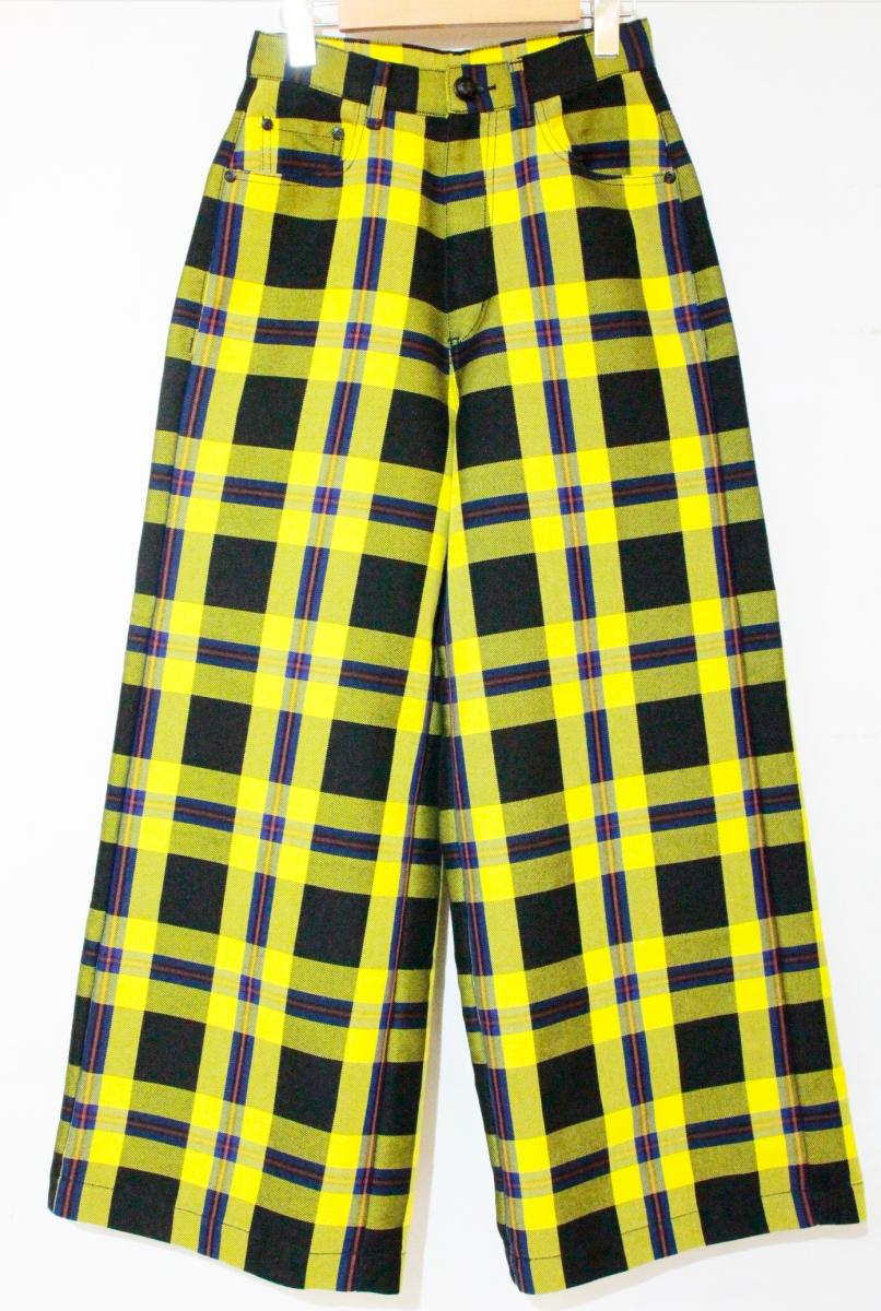 【中古】 DOUBLE STANDARD CLOTHING レディースパンツ 36 DOUBLE STANDARD CLOTHING/パンツ/36/黄 イエロー/チェック/0206-171-241a