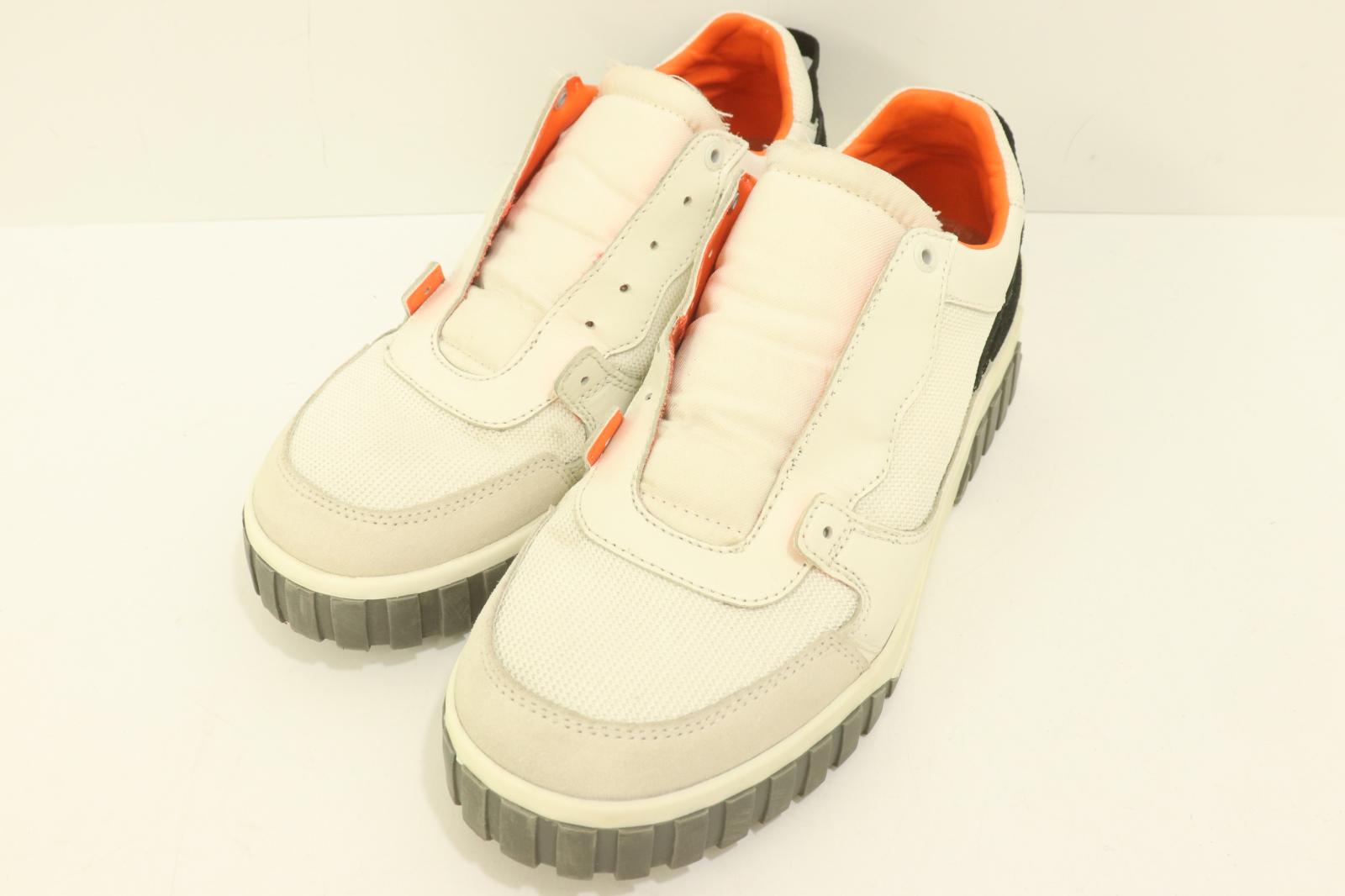 【中古】 DIESEL メンズスニーカー US8.5 S-LE RUA ON DIESEL US8.5 白 ホワイト ロゴ