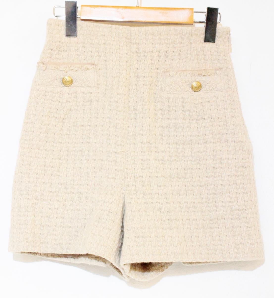 Rakuten - 【中古】 allureville レディースショートパンツ 1 allureville/ロービングツイードショートパンツ/1/ベージュ 肌色/202220-12-270-11-010