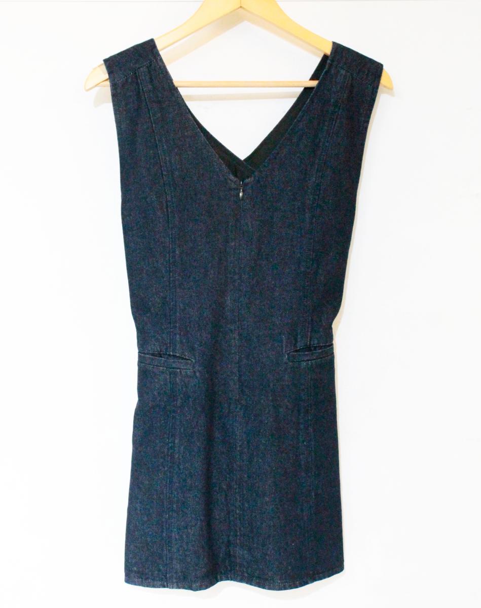 Rakuten - 【中古】 CLANE レディースベスト 1 CLANE/BACK CROSS DENIM BISTIER/1/インディゴブルー 藍/14122-4252