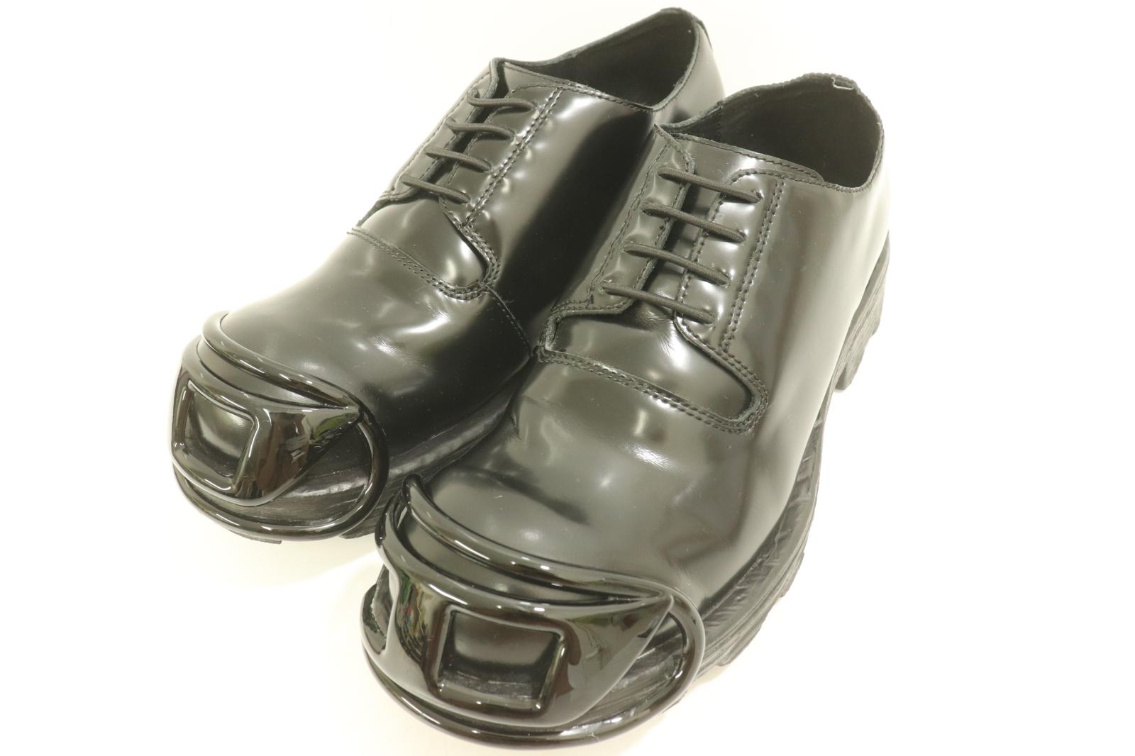 Rakuten - 【中古】 DIESEL メンズレザーシューズ 44 24SS D-HAMMER SO D DIESEL 44 黒 ブラック ロゴ