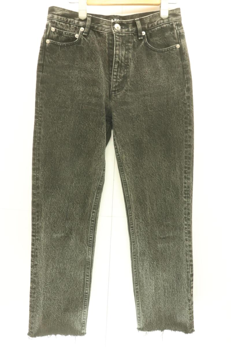 Rakuten - 【中古】 A.P.C. レディースデニムパンツ 26 RUE MADAME PARIS デニムパンツ A.P.C. 26 黒 ブラック 無地