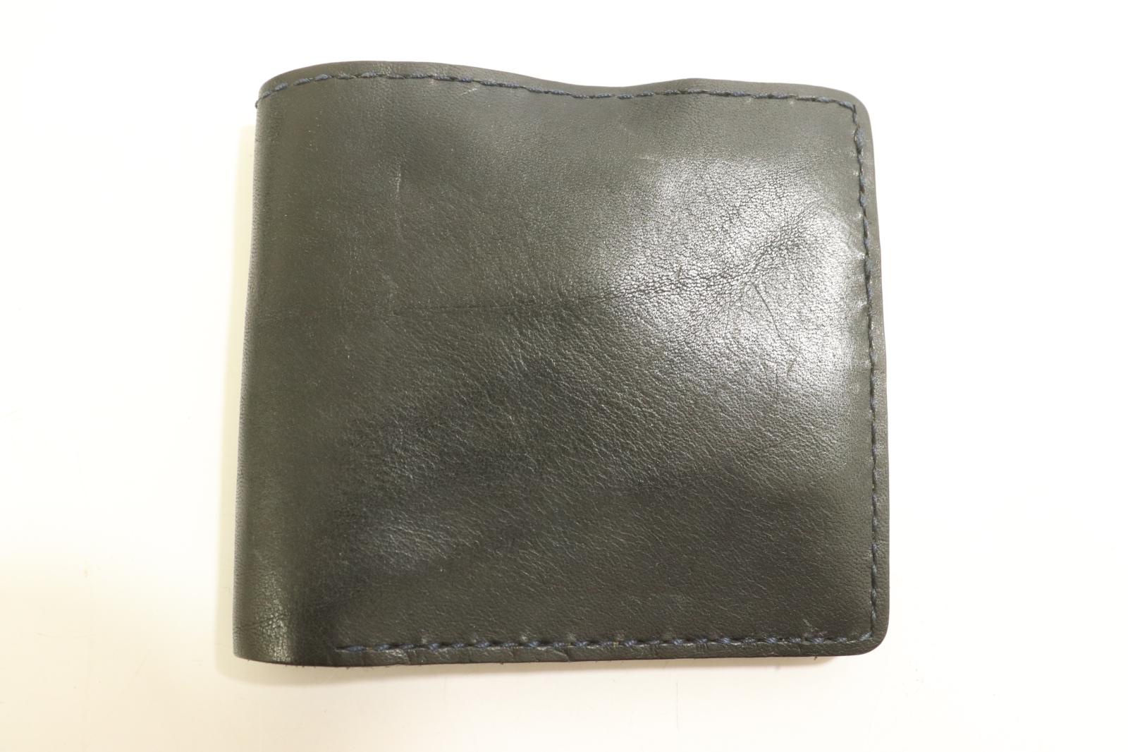 [Used] Unknown Brand Men's Wallet -- Wallet, Unknown Brand -- Navy Blue Leather