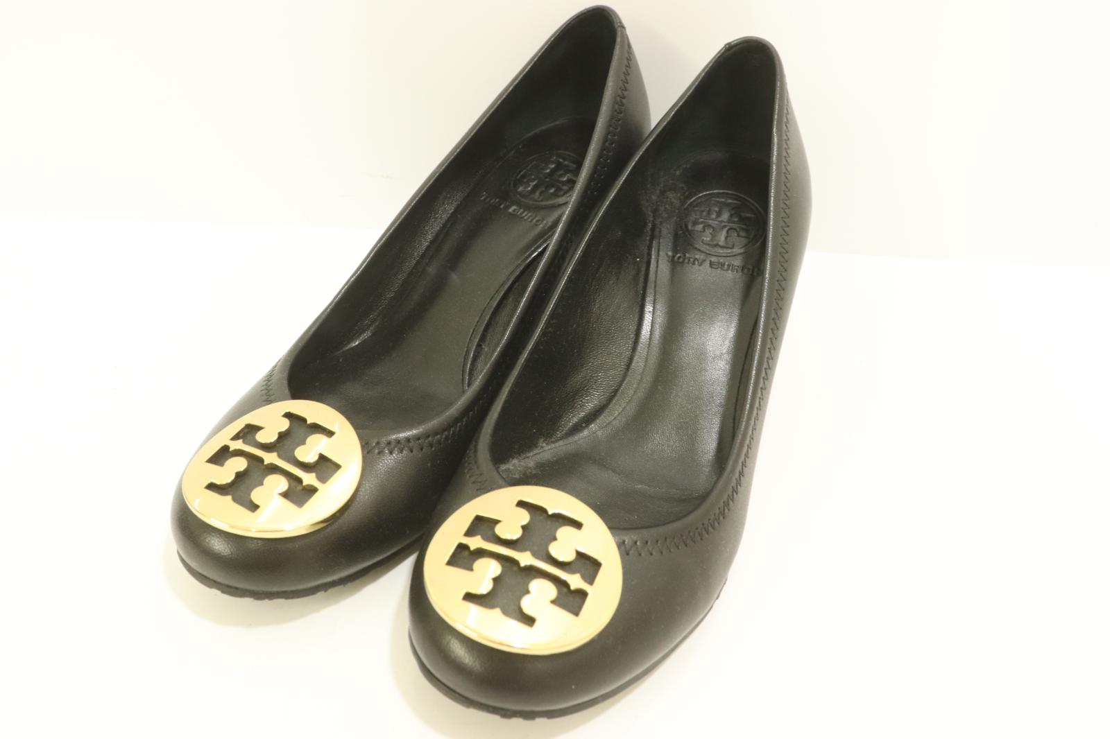 【美品】トリーバーチ　ウェッジソール オープントゥ パンプス サンダル チャーム トリーバーチー パンプス オープントゥー ウッジ サンダル 美品