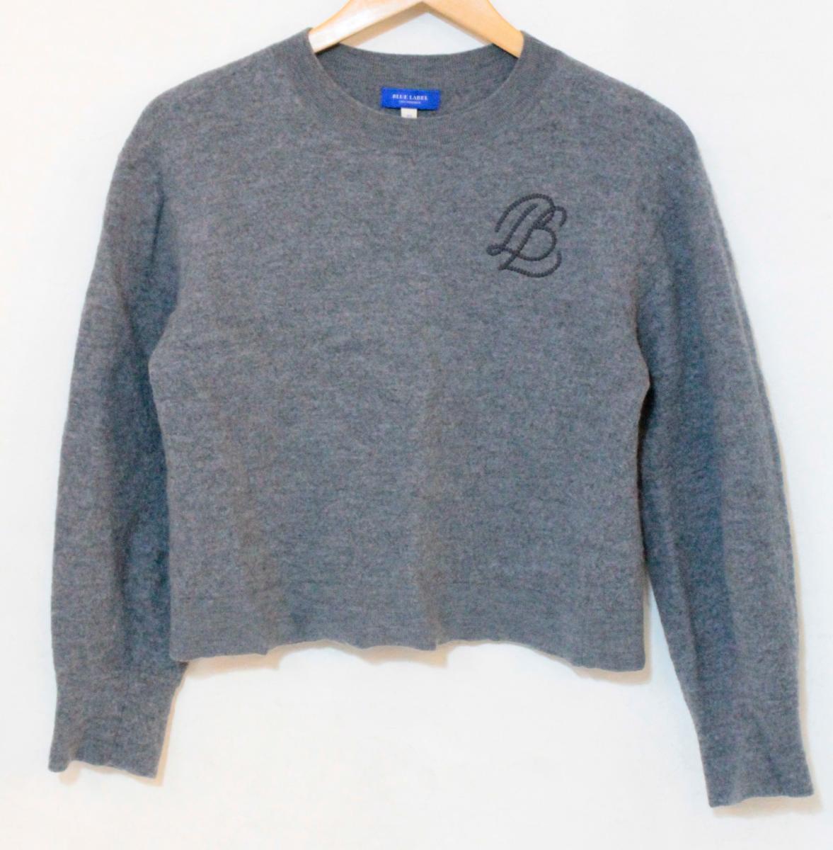 【中古】 BLUE LABEL CRESTBRIDGE レディースセットアップ 38 BLUE LABEL CRESTBRIDGE/ボイルドウールニットセット/セットアップ/38/グ..