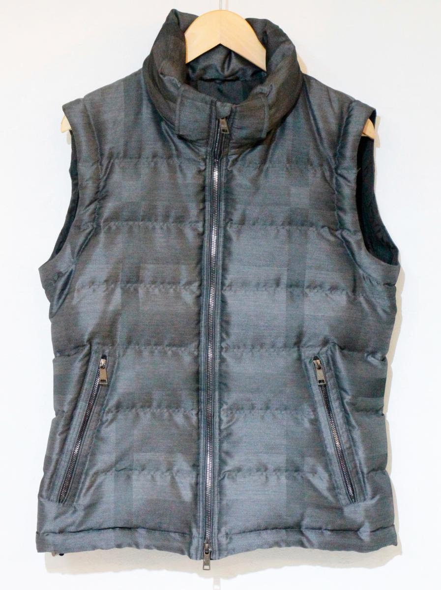 【中古】 BLACK LABEL CRESTBRIDGE メンズダウンジャケット M BLACK LABEL CRESTBRIDGE/2way/ダウンジャケット/M/グレー 灰/シャドーチェック/51F08-807-06