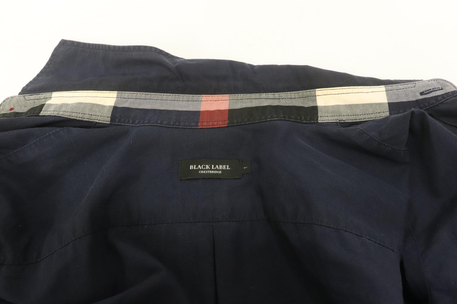 【中古】 BLACK LABEL CRESTBRIDGE メンズ長袖シャツ 1 長袖シャツ BLACK LABEL CRESTBRIDGE 1 紺 ネイビー 無地